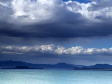 Mono Lake with clouds